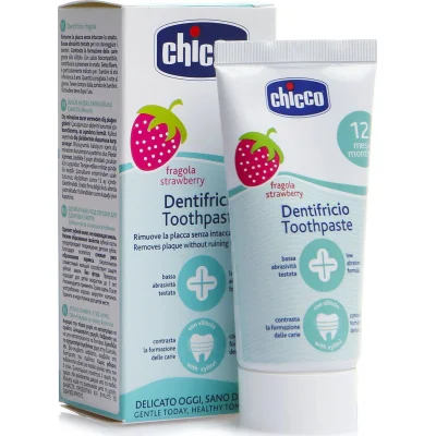 Chicco Çilekli Diş Macunu, 12+ Ay, 50 ml