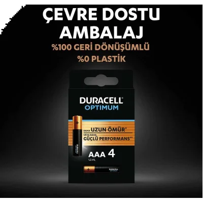 Duracell Optimum Kalem Pil, AAA, 4'lü