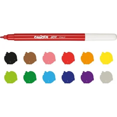 Carioca Joy Süper Yıkanabilir Keçeli Boya Kalemi, 12'li