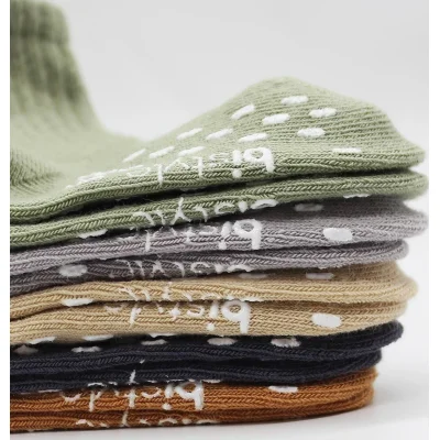 Bistyle Penye Kaymaz Düz Soket Çorap, 5'li, Yeşil