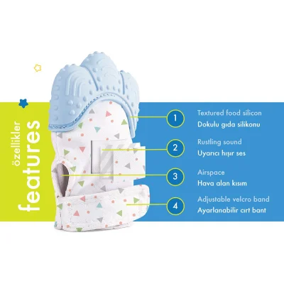 BabyJem Diş Kaşıyıcı Eldiven, Pembe