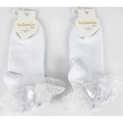 Katamino Ada Aks. Soket Çorap, Beyaz