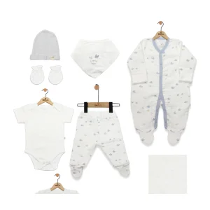 Bistyle Müslin Little Boats Hastane Çıkışı, 10 Parça, Ekru