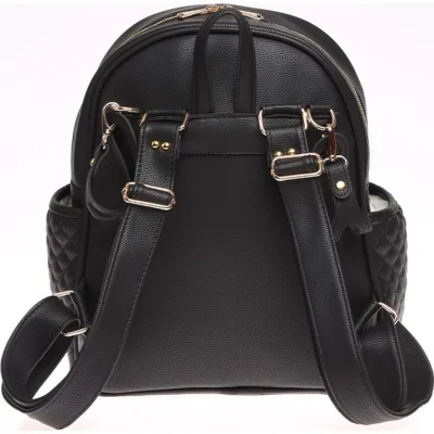 M&Y Dust Deri Anne Bebek Bakım Sırt Çantası, Siyah