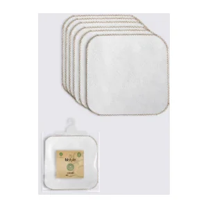 Bistyle Organik Havlu Mendil, 28x28, 6'lı, Ekru
