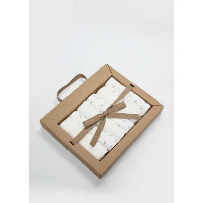 Bistyle Stars Kutulu Penye Mendil, 6'lı, 20x20 cm, Mavi