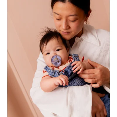 Bibs Studio Colour Jasmine Field Kauçuk Emzik 0-6 Ay Fossil, Gri