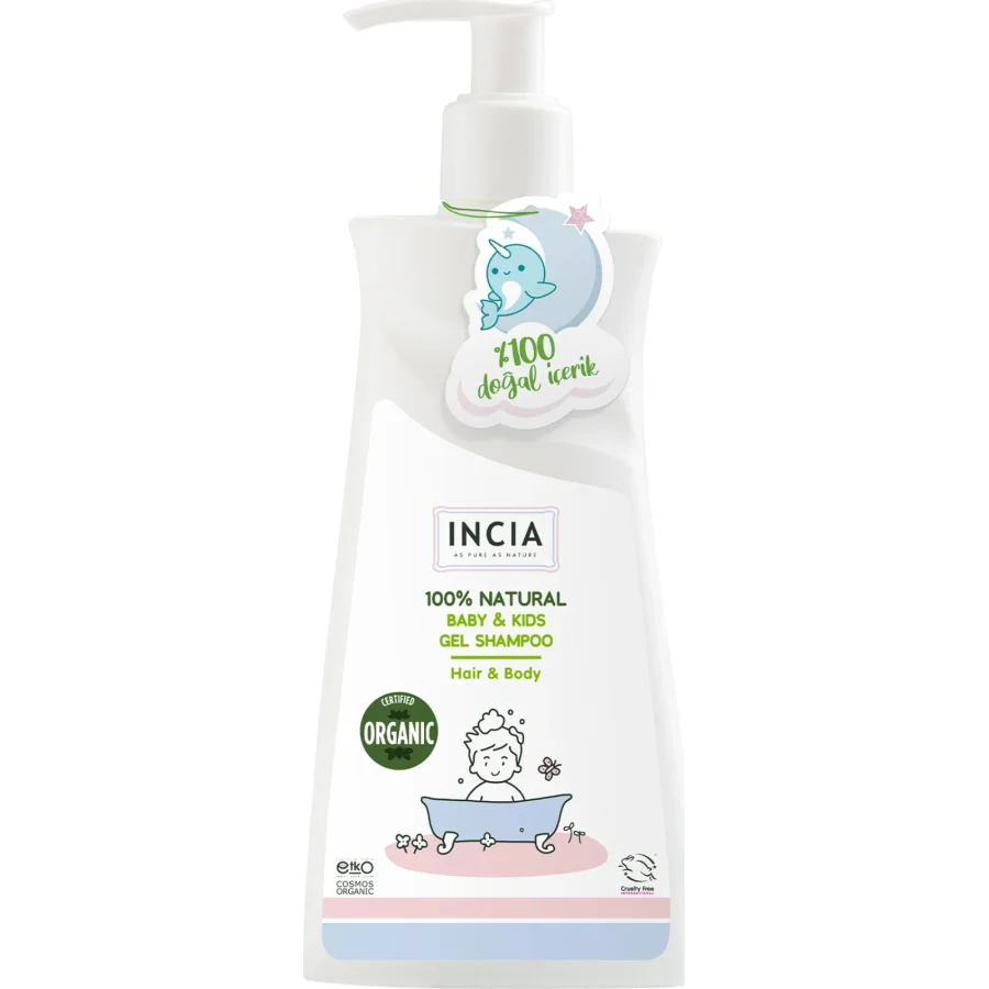 İncia Doğal Çocuklar İçin Saç ve Vücut Şampuanı, 350 ml