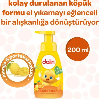 Dalin Köpük Sabun, Mango ve Portakal Kokulu, 200 ml