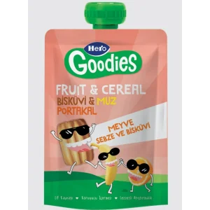 Hero Goodies Meyve Püresi, Muz, Portakal, Bisküvi, Havuçi, 100 g