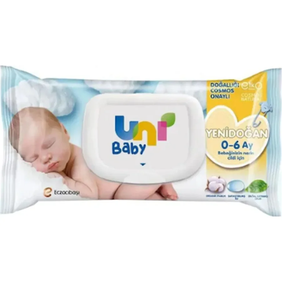 Uni Baby Yenidoğan Islak Havlu Mendil Paket, Tekli, 40'lı