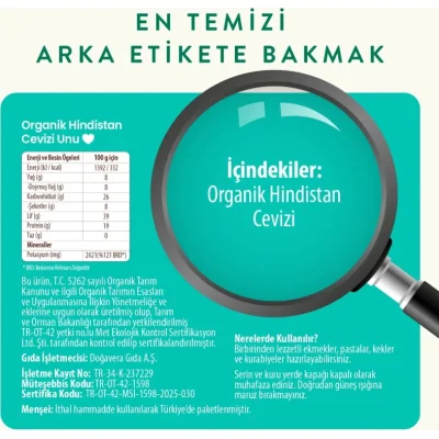 Wefood Organik Hindistan Cevizi Unu, 320 g