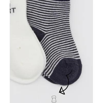 Bistyle Big Heart Penye Soket Çorap, 2'li, Antrasit