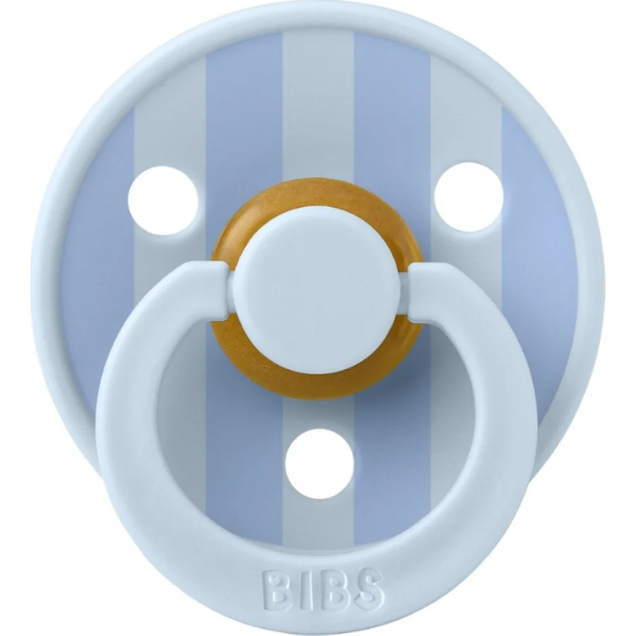 Bibs Studio Colour Block Kauçuk Emzik 6-12 Ay Baby Blue / Dusty, Mavi