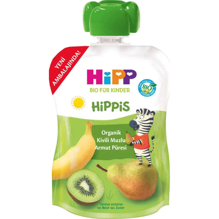 Hipp Organik Kivili Muzlu Armut Püresi, 90 g