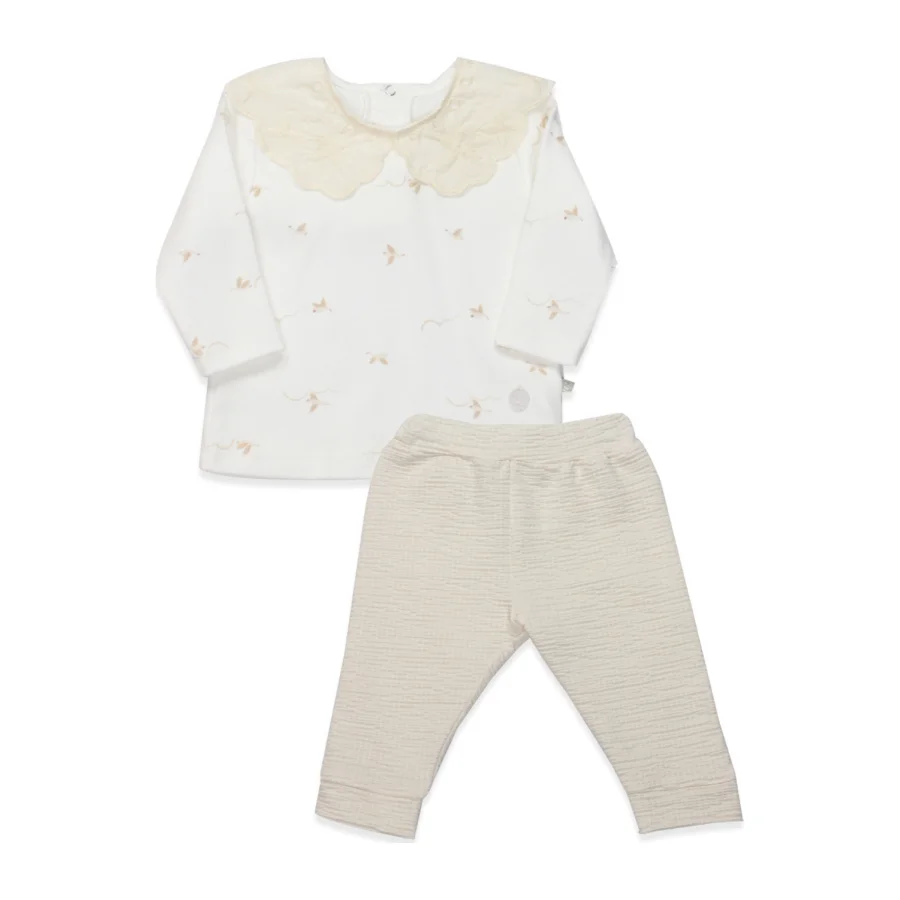 Bistyle Love You Smile Takım, 2'li, Ekru