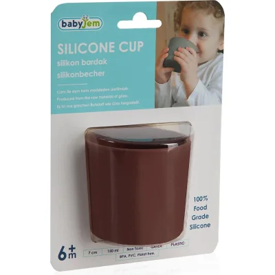 BabyJem Silikon Bardak, Mocha