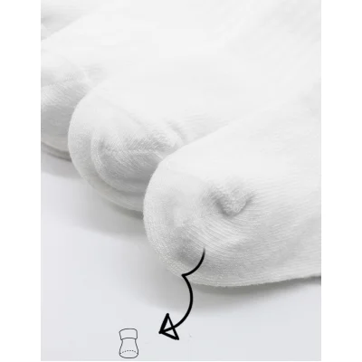 Bistyle Basic Penye Soket Çorap, 6'lı, Beyaz