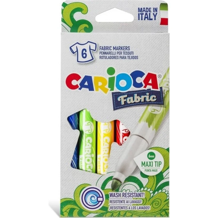 Carioca Cromatex Kumaş Boyama Kalemi, 6'lı