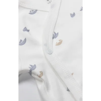 Bistyle 3lü Zıbın Takım Little Boats 13125 Ekru