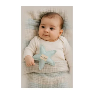 Bistyle My Teddy Uyku Arkadaşlı Müslin Battaniye, 85x85 cm, Mint