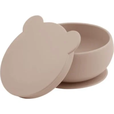 OiOi Silikon Kapaklı Kase Bubble, Bej