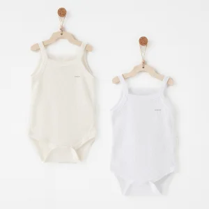 Andywawa Special Modal Askılı Badi, 2'li, Ekru, Beyaz