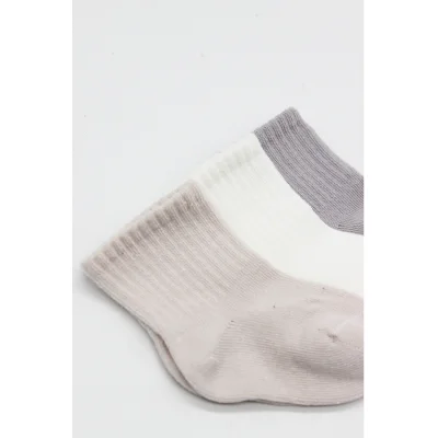 Bistyle Elephant Boy Penye Soket Çorap, 3'lü, Gri