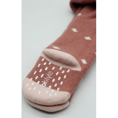 Bistyle Puan Kaymaz Havlu Külotlu Çorap, Pudra