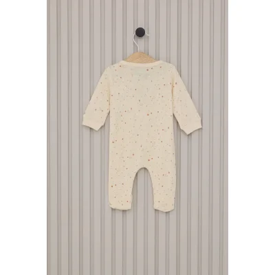 U.S.Polo Kız Bebek Patikli Tulum, Krem