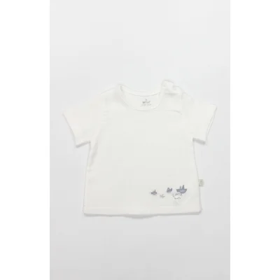 Bistyle Little Boats Müslin Şort Takım, 2'li, Ekru