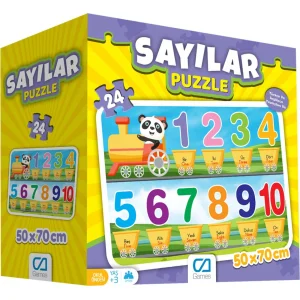 Games Sayılar Yer Puzzle, 50x70 cm, 24 Parça