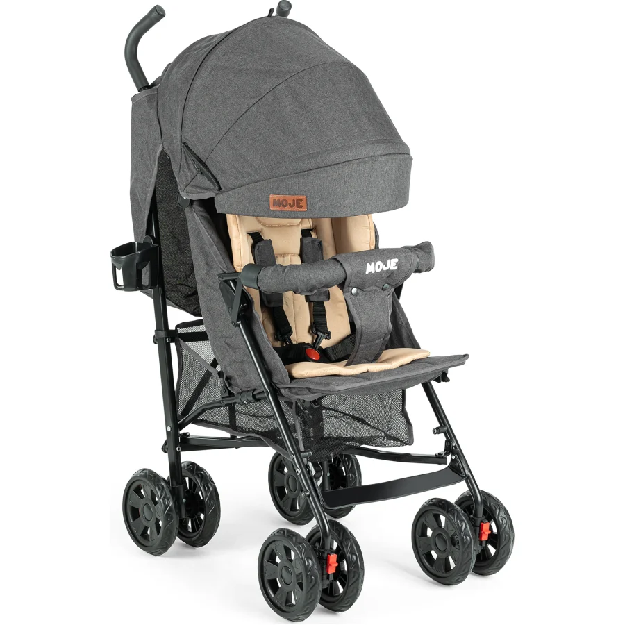 Moje Strong Baston Bebek Arabası, Antrasit, Siyah