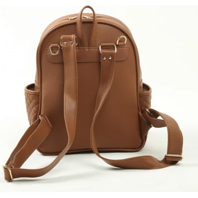 M&Y Dust Deri Anne Bebek Bakım Sırt Çantası, Taba