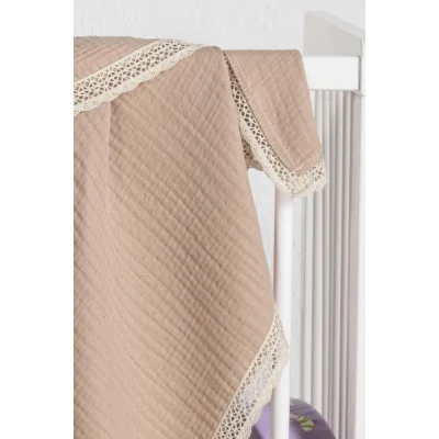 Kanz 4 Kat Kopanaki Müslin Pike Knz-017 Bej