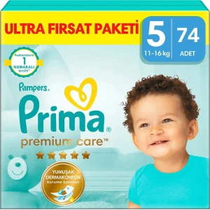 Prima Premium Care Fırsat Paketi, 5 Beden, 74 Adet