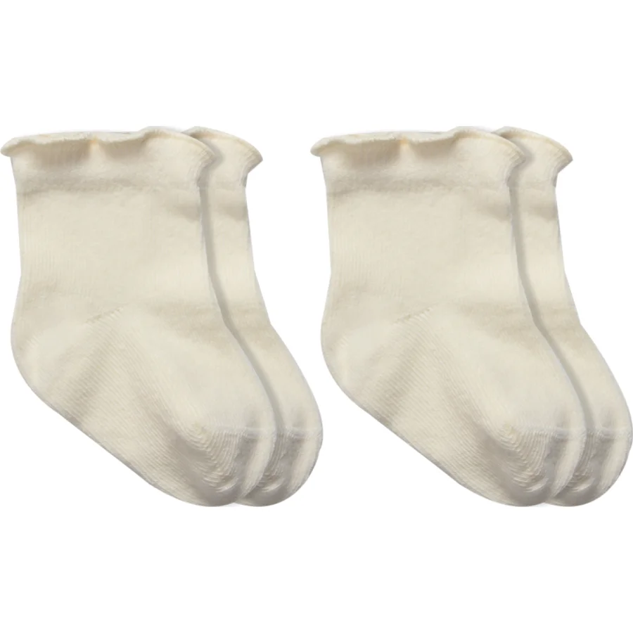 Bistyle Overlok Style Penye Soket Çorap, 2'li, Naturel