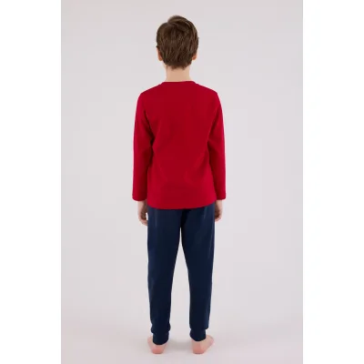 U.S. Polo Assn Uzun Kol Pijama Takım US2214-4 Kırmızı