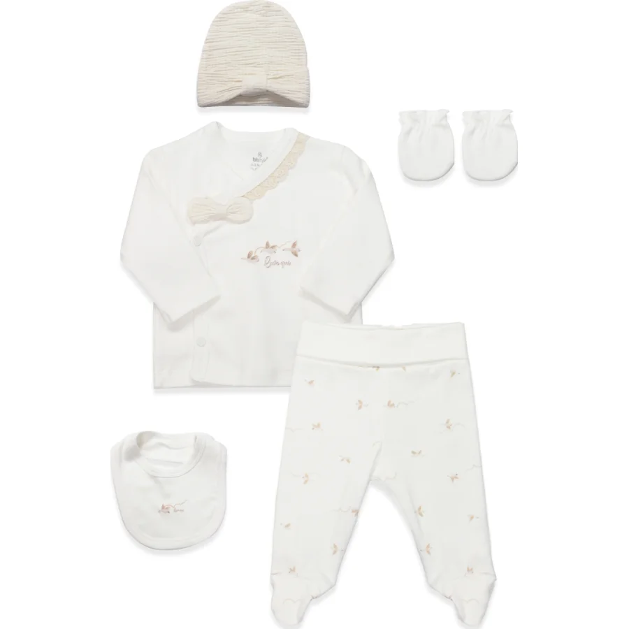 Bistyle 5li Hastane Çıkışı Love You Smile 12115 Ekru