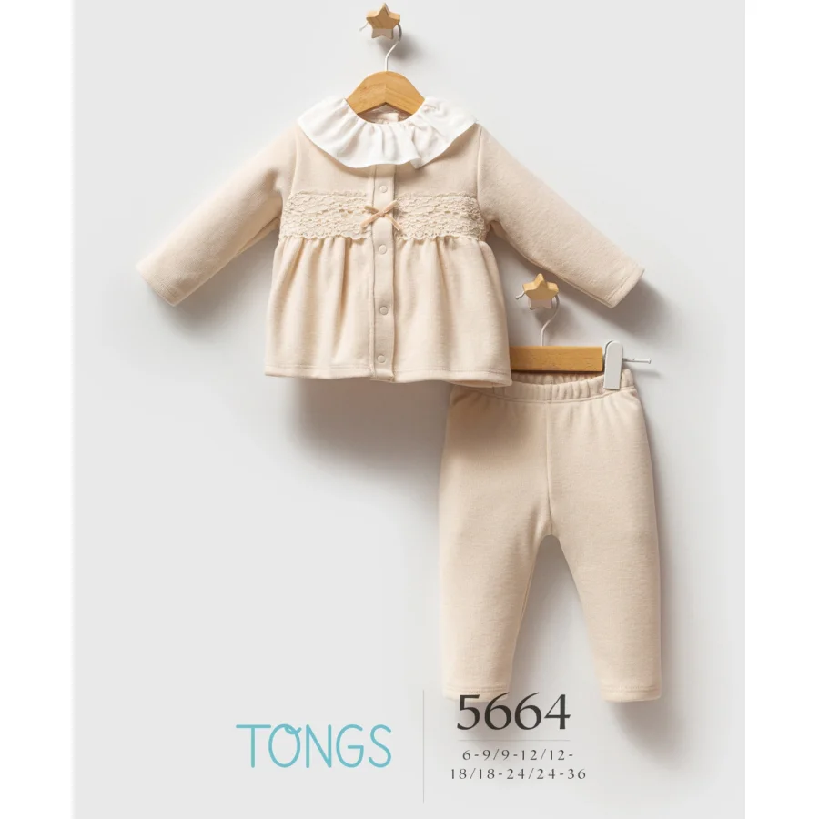 Tongs Baby Lace Dream Takım, 3'lü, Ekru