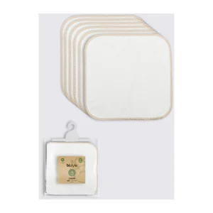 Bistyle Organik Penye Mendil, 28x28, 6'lı, Ekru