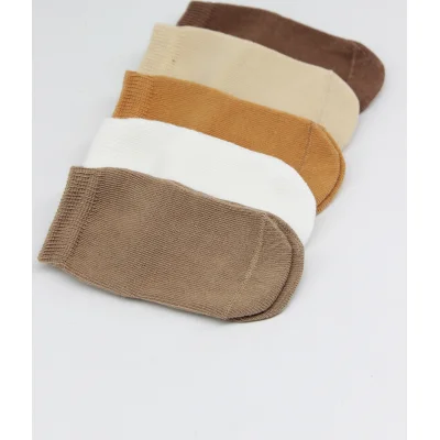 Bistyle Penye Soket Kutulu Basic Çorap, 5'li, Bej