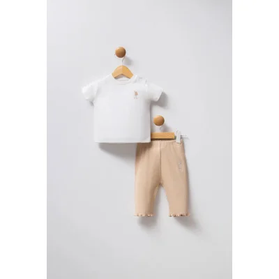 U.S Polo Bebek 3'Lü Takım USB2382 Beyaz