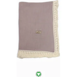 Bistyle Organik Müslin 80x90 Fistolu Battaniye 70112 Antrasit