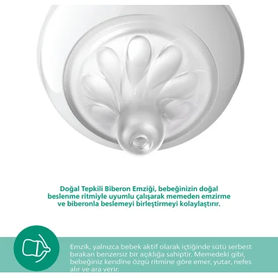 Philips Avent Doğal Tepkili Natural Response Cam Biberon, 240 ml, 1+ Ay