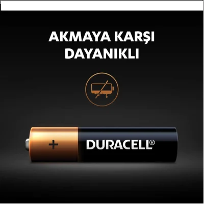 Duracell İnce Kalem Pil, AAA, 4'lü
