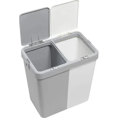 Motek Çok Amaçlı Çift Bölmeli Çamaşır Kirli Sepeti, 80 l