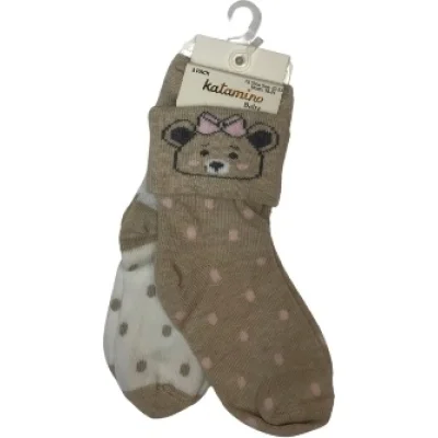 Katamino Lintan Bebek Soket Çorap, 2'li, Asorti