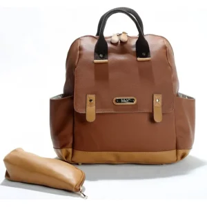 M&Y Holifera Deri Anne Bebek Bakım Sırt Çantası, Taba