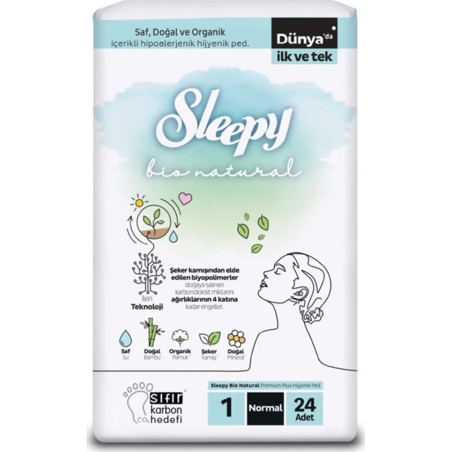 Sleepy Bio Natural Premium Plus Normal Ped, 24 Adet